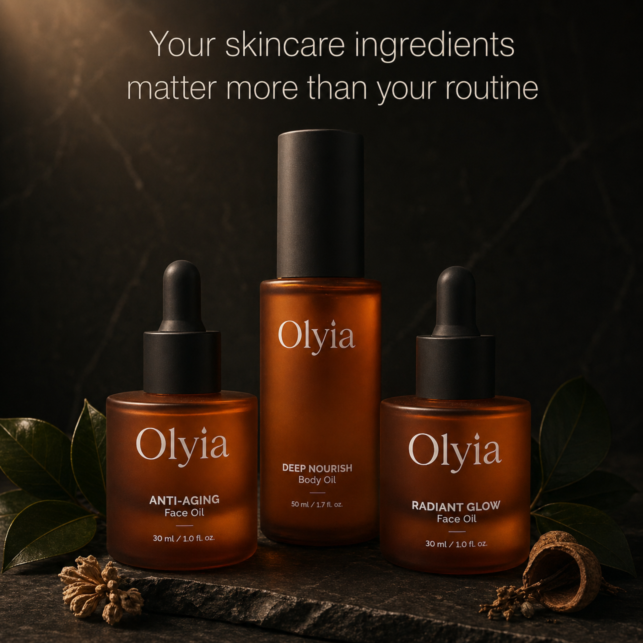 Olyia Full Ritual Set botanical oil collection